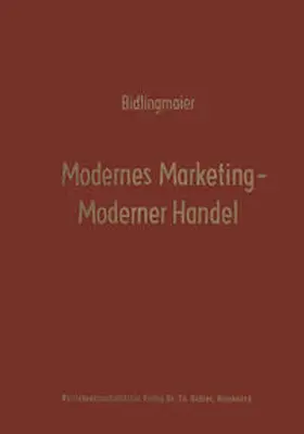 Bidlingmaier |  Modernes Marketing — Moderner Handel | eBook | Sack Fachmedien