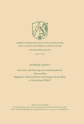 Schott |  Aus Leben und Dichtung eines westafrikanischen Bauernvolkes | Buch |  Sack Fachmedien