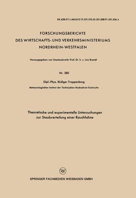 Trappenberg | Trappenberg, R: Theoretische und experimentelle Untersuchung | Buch | 978-3-663-03266-3 | sack.de