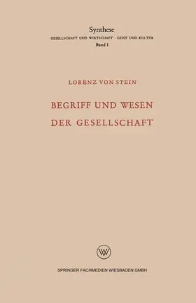 Stein |  Begriff und Wesen der Gesellschaft | Buch |  Sack Fachmedien