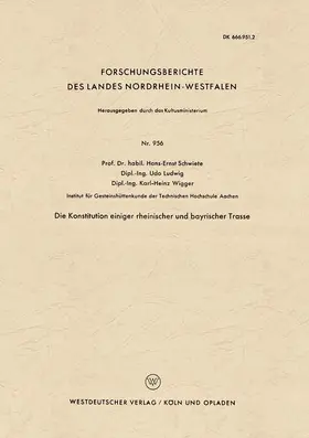 Schwiete |  Die Konstitution einiger rheinischer und bayrischer Trasse | Buch |  Sack Fachmedien