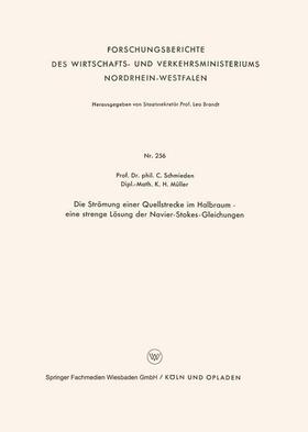 Schmieden |  Schmieden, C: Strömung einer Quellstrecke im Halbraum ¿ eine | Buch |  Sack Fachmedien