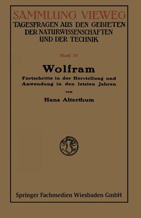 Alterthum |  Wolfram | Buch |  Sack Fachmedien