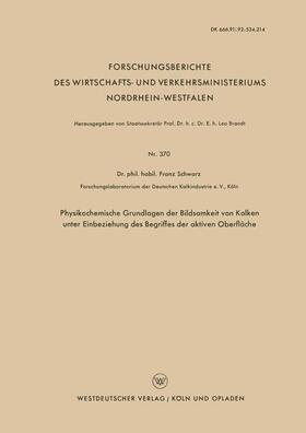 Schwarz |  Schwarz, F: Physikochemische Grundlagen der Bildsamkeit von | Buch |  Sack Fachmedien