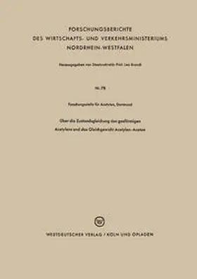 Hölemann |  Über die Zustandsgleichung des gasförmigen Acetylens und das Gleichgewicht Acetylen-Aceton | eBook | Sack Fachmedien