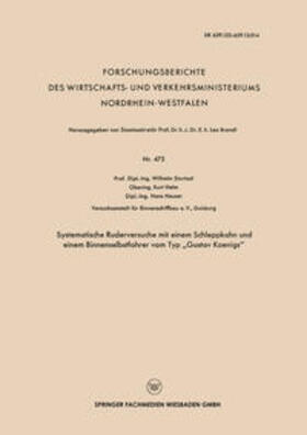 Sturtzel |  Systematische Ruderversuche mit einem Schleppkahn und einem Binnenselbstfahrer vom Typ „Gustav Koenigs“ | eBook | Sack Fachmedien