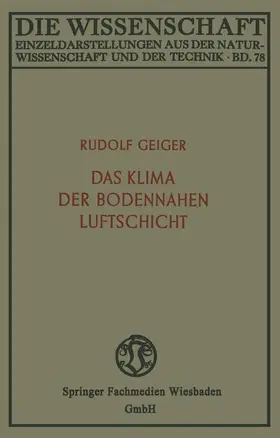 Geiger |  Das Klima der bodennahen Luftschicht | Buch |  Sack Fachmedien