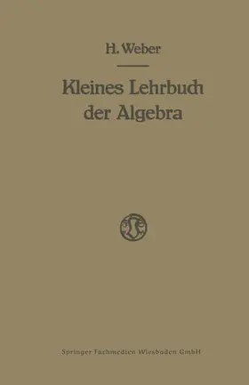 Weber |  Lehrbuch der Algebra | Buch |  Sack Fachmedien