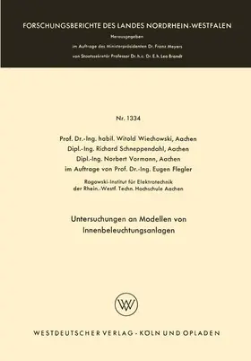 Wiechowski |  Untersuchungen an Modellen von Innenbeleuchtungsanlagen | Buch |  Sack Fachmedien