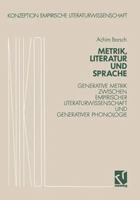 Barsch |  Metrik, Literatur und Sprache | eBook | Sack Fachmedien