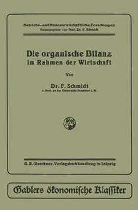 Schmidt |  Die organische Bilanz | eBook | Sack Fachmedien