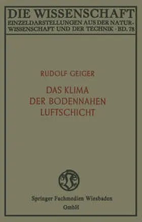 Geiger |  Das Klima der bodennahen Luftschicht | eBook | Sack Fachmedien