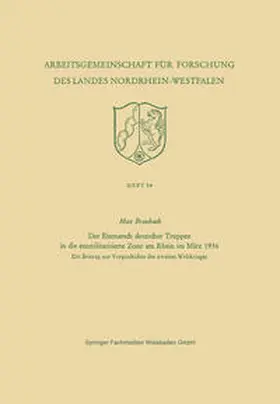 Braubach |  Der Einmarsch deutscher Truppen in die entmilitarisierte Zone am Rhein im März 1936 | eBook | Sack Fachmedien