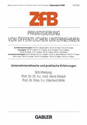 Albach / Witte |  Privatisierung von öffentlichen Unternehmen | eBook | Sack Fachmedien