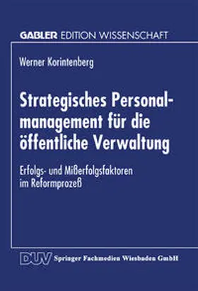 Korintenberg |  Strategisches Personalmanagement für die öffentliche Verwaltung | eBook | Sack Fachmedien