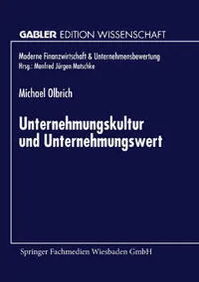  Unternehmungskultur und Unternehmungswert | eBook | Sack Fachmedien