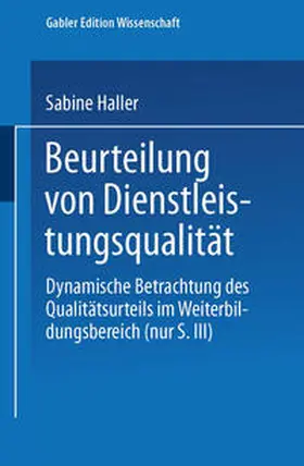  Beurteilung von Dienstleistungsqualität | eBook | Sack Fachmedien