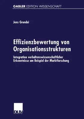  Effizienzbewertung von Organisationsstrukturen | eBook | Sack Fachmedien