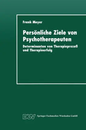  Persönliche Ziele von Psychotherapeuten | eBook | Sack Fachmedien