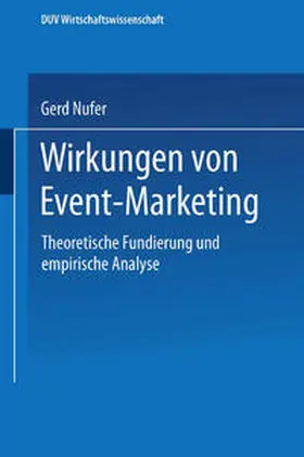 Nufer |  Wirkungen von Event-Marketing | eBook | Sack Fachmedien