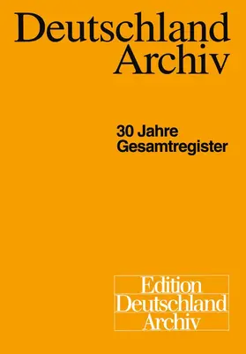 Helwig / Marten / Golz |  Deutschland Archiv | Buch |  Sack Fachmedien