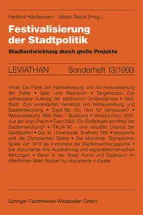 Siebel | Festivalisierung der Stadtpolitik | E-Book | sack.de