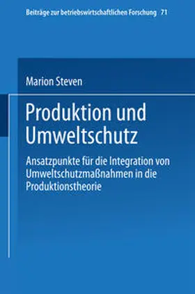  Produktion und Umweltschutz | eBook | Sack Fachmedien