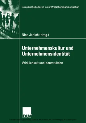 Janich |  Unternehmenskultur und Unternehmensidentität | eBook | Sack Fachmedien