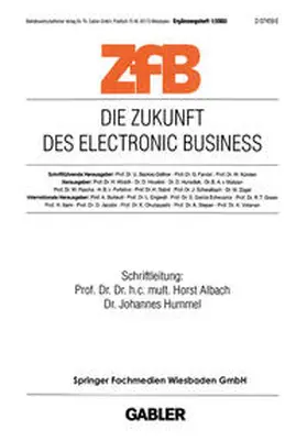 Albach / Hummel |  Die Zukunft des Electronic Business | eBook | Sack Fachmedien