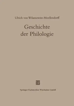  Geschichte der Philologie | Buch |  Sack Fachmedien