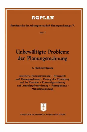 Fuchs / Schwantag |  Unbewältigte Probleme der Planungsrechnung | Buch |  Sack Fachmedien