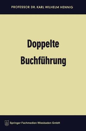 Hennig |  Doppelte Buchführung | Buch |  Sack Fachmedien