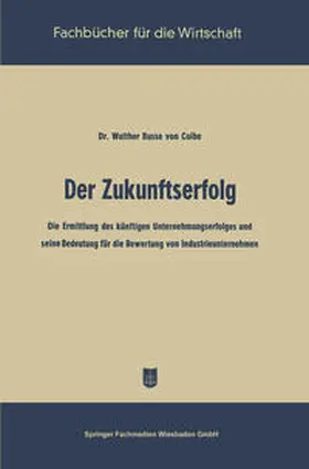 Busse von Colbe |  Der Zukunftserfolg | eBook | Sack Fachmedien