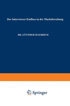 Haedrich | Der Interviewer-Einfluß in der Marktforschung | E-Book | sack.de