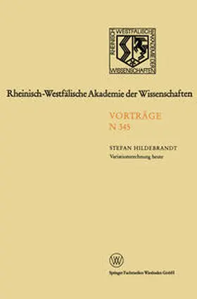 Hildebrandt |  Variationsrechnung heute | eBook | Sack Fachmedien