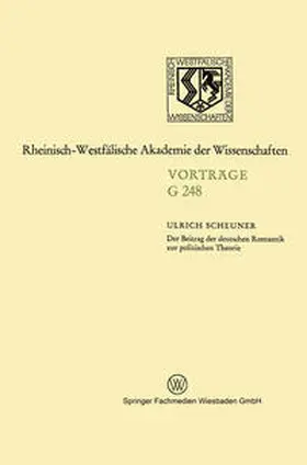 Scheuner |  Der Beitrag der deutschen Romantik zur politischen Theorie | eBook | Sack Fachmedien