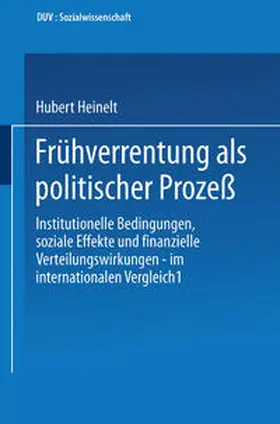 Heinelt |  Frühverrentung als politischer Prozeß | eBook | Sack Fachmedien