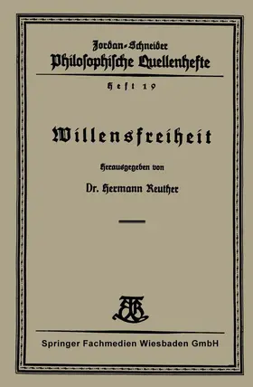 Reuther |  Willensfreiheit | Buch |  Sack Fachmedien