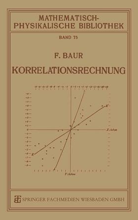 Baur |  Baur, F: Korrelationsrechnung | Buch |  Sack Fachmedien
