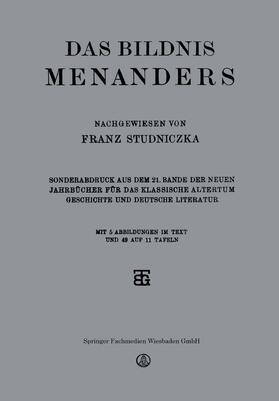 Studniczka |  Das Bildnis Menanders | Buch |  Sack Fachmedien