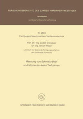 Cronjäger / Weber |  Messung von Schnittkräften und Momenten beim Tiefbohren | eBook | Sack Fachmedien