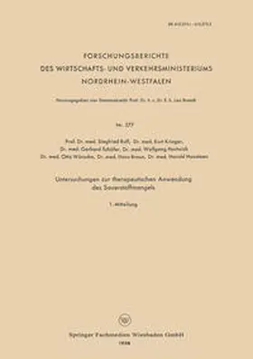 Ruff / Krieger / Schäfer |  Untersuchungen zur therapeutischen Anwendung des Sauerstoffmangels | eBook | Sack Fachmedien