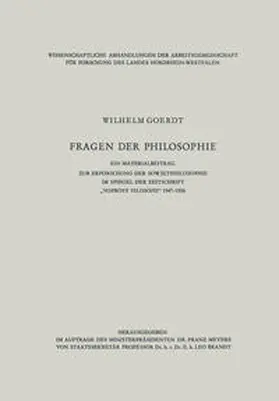 Goerdt | „Fragen der Philosophie“ | E-Book | sack.de