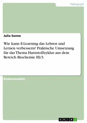 Sonne |  Wie kann E-Learning das Lehren und Lernen verbessern? Praktische Umsetzung für das Thema Harnstoffzyklus aus dem Bereich Biochemie III/3 | eBook | Sack Fachmedien