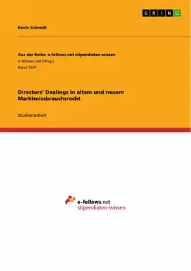 Schmidt |  Directors' Dealings in altem und neuem Marktmissbrauchsrecht | eBook | Sack Fachmedien