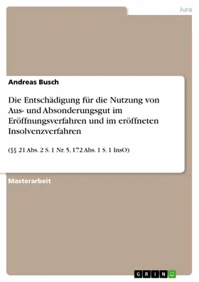 Busch |  Die Entschädigung für die Nutzung von Aus- und Absonderungsgut im Eröffnungsverfahren und im eröffneten Insolvenzverfahren | eBook | Sack Fachmedien