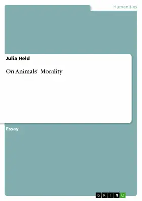 Held |  On Animals' Morality | eBook | Sack Fachmedien