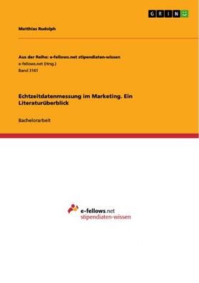 Rudolph |  Echtzeitdatenmessung im Marketing. Ein Literaturüberblick | eBook | Sack Fachmedien