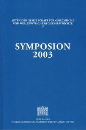 Rupprecht |  Symposion 2003 | Buch |  Sack Fachmedien