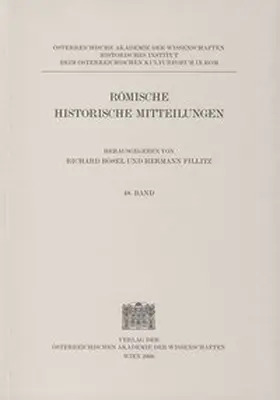 Bösel / Fillitz |  Römische Historische Mitteilungen Band 48/2006 | Buch |  Sack Fachmedien